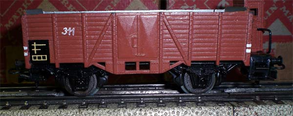 315 b-1 Open goederen wagen met remhuis ( object 00017 )